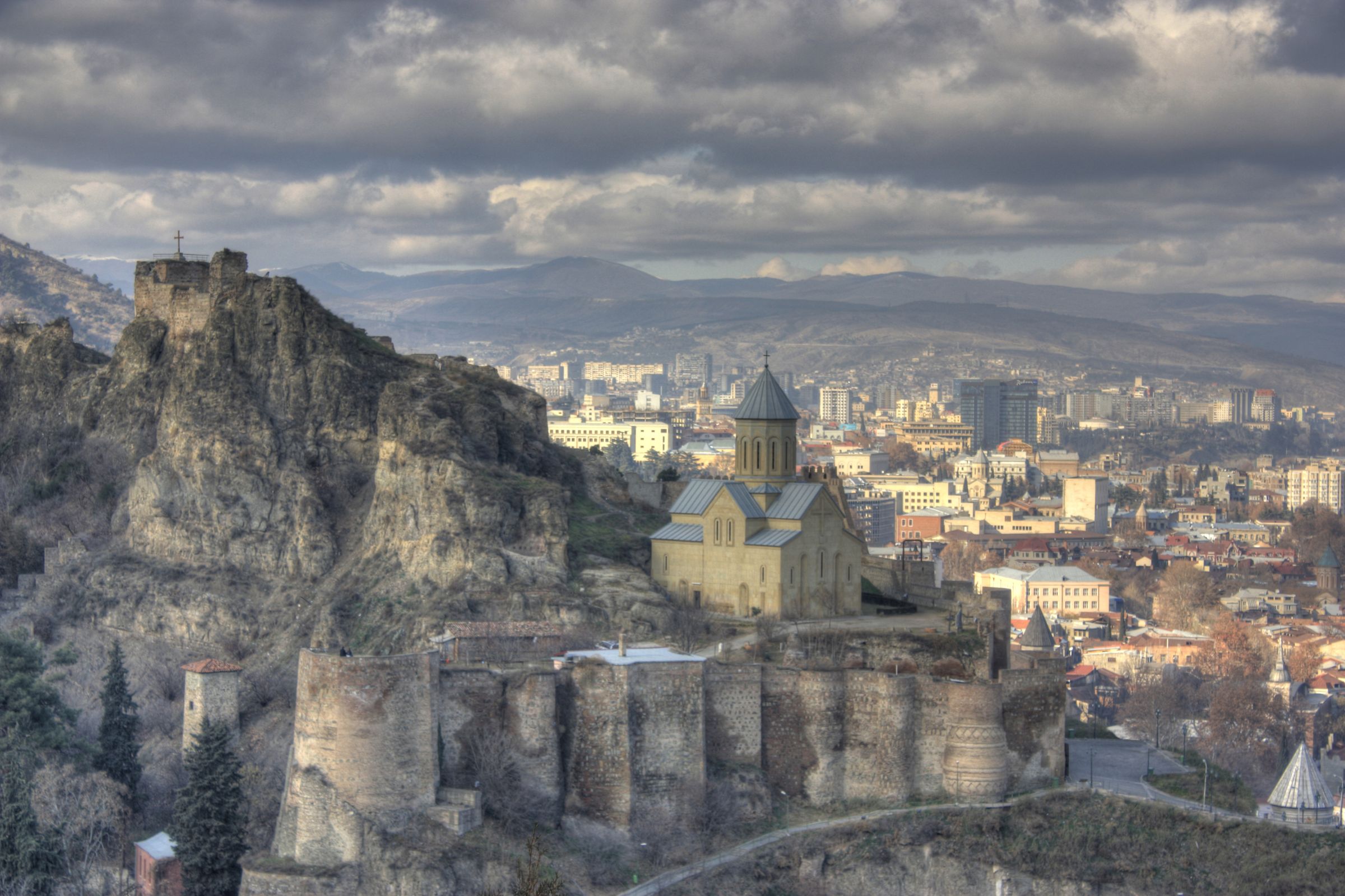Narikala Fortress above the rooftops of old Tbilisi